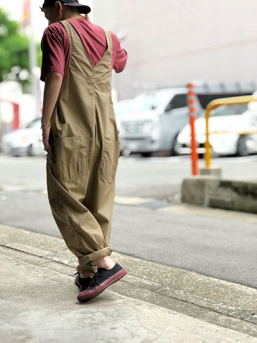 ANACHRONORM AN025 / TAPERED OVERALLS / BEIGE