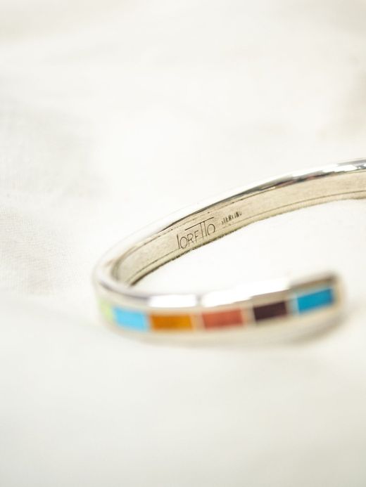Indian Jewelry LARRY LORETTO INLAY BANGLE / TYPE D