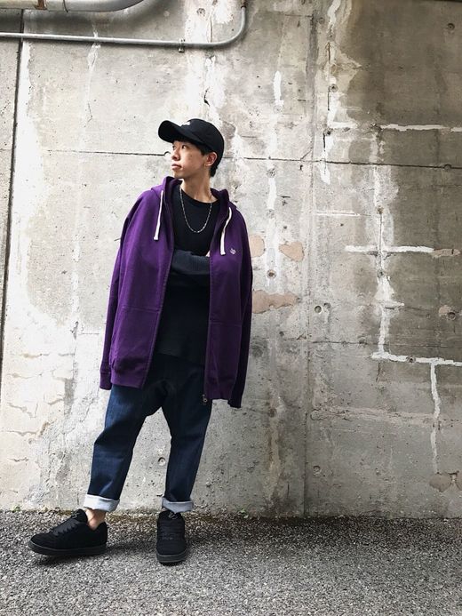 ALDIES Ultra Large Zip Parka / purple