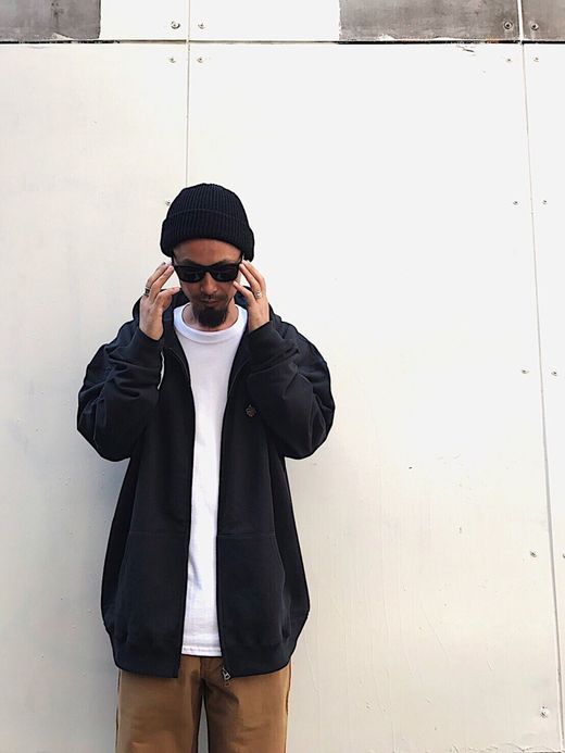 ALDIES Ultra Large Zip Parka / black