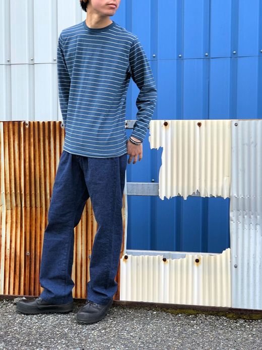 NECESSARY or UNNECESSARY Border L/S / blue