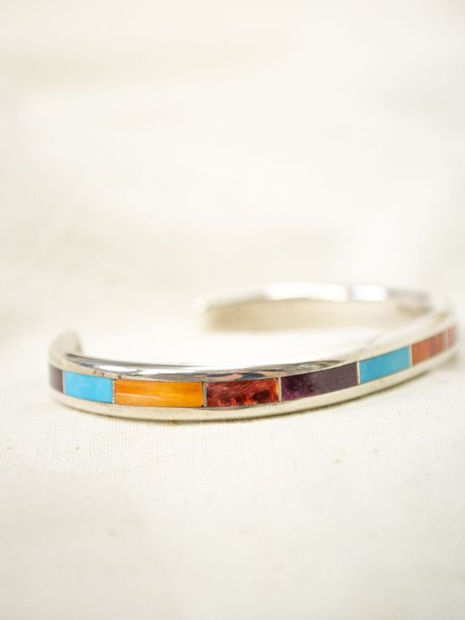Indian Jewelry LARRY LORETTO INLAY BANGLE / TYPE D