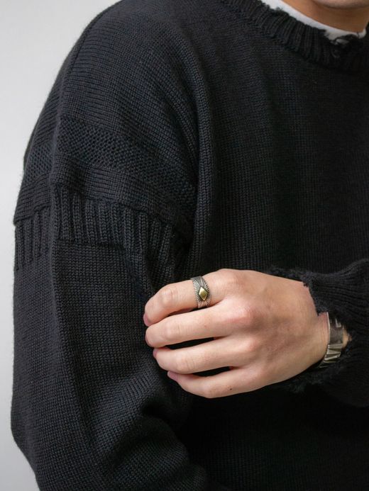 VOO VOO-SPG-068 / JAGGED KNIT / BLACK