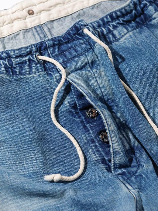 ANACHRONORM AN075-W / WASHED DENIM EASY PANTS / WASHED INDIGO