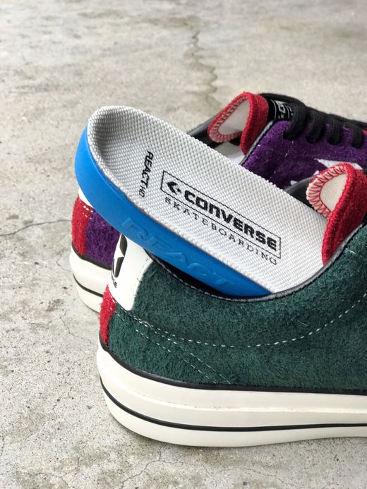 CONVERSE SKATEBOARDING 34200430 / PRORIDE SK OX + / GREEN/RED/PURPLE