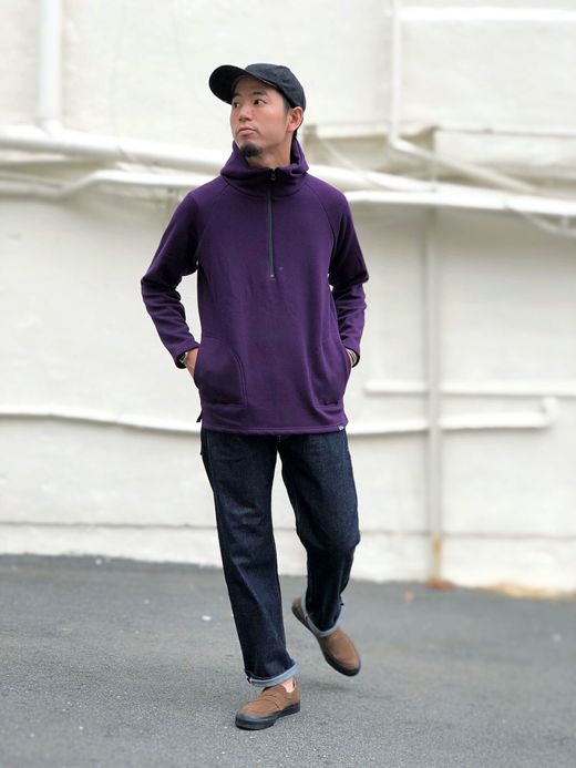 fulton SPN001 / "HIGH LINE" BOMBER HEAT HOODIE / PURPLE