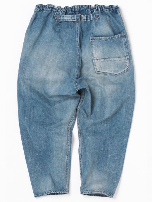 ANACHRONORM AN120-W / CINCHBACK DENIM EASY PANTS / INDIGO AGING WASH