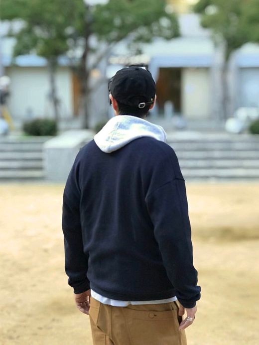 Spinner Bait 212LK / ローゲージストレッチカノコWフェイスカーディガン / ネイビー