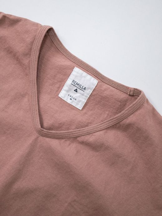 remilla R211208 / オーコット V-NECK TEE / SND.PNK