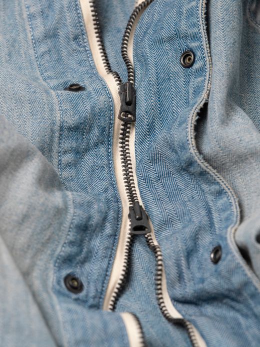 ANACHRONORM AN118-W / DECK OVER PANTS / INDIGO AGING WASH