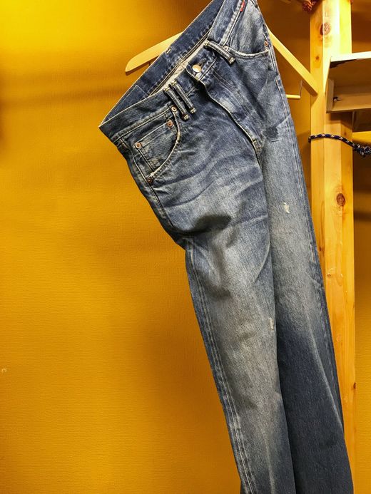 ANACHRONORM Washed Denim Slim Jeans / indigo