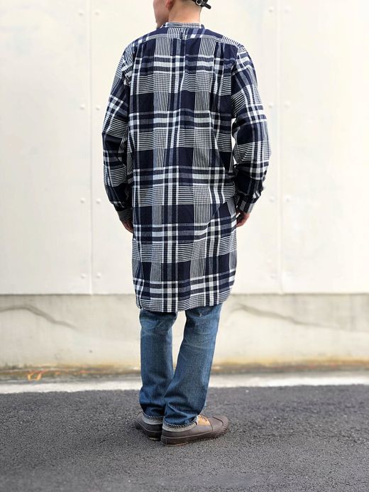 ANACHRONORM AN002 / PULLOVER LONG SHIRT / INDIGO(ONE WASH)
