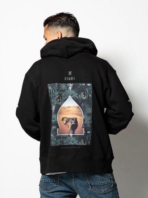 ROARK REVIVAL RSWJ703 / “Morocco Vibrato” P/O HOODED SWEAT / BLACK