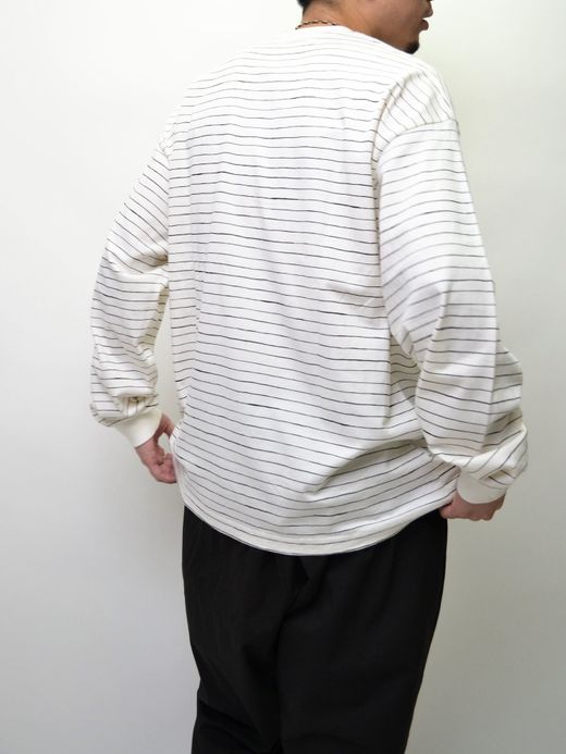 S.F.C SFCFW20CS02 / SIDE STRIPES LS TEE / WHITE/BLACK