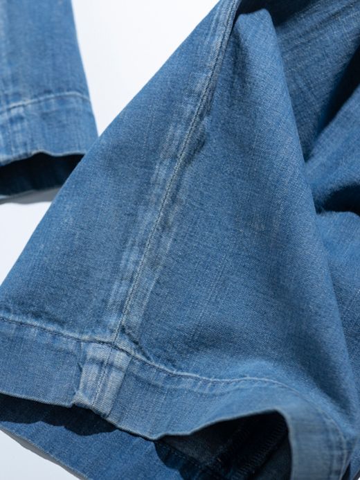 ANACHRONORM AN108-W1 / DENIM TUCK WIDE TROUSERS / Lt.INDIGO