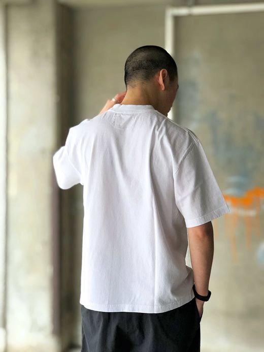 ANACHRONORM NM-TS06 / EMBROIDERED S/S T-S / WHITE BK