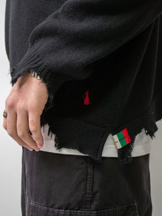 VOO VOO-SPG-068 / JAGGED KNIT / BLACK