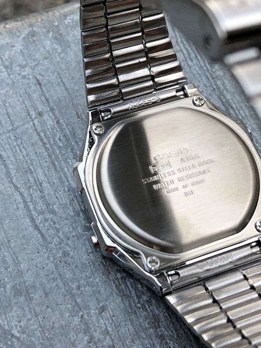 CASIO A168WA-1 / DIGITAL METAL WATCH / BLACK×SILVER