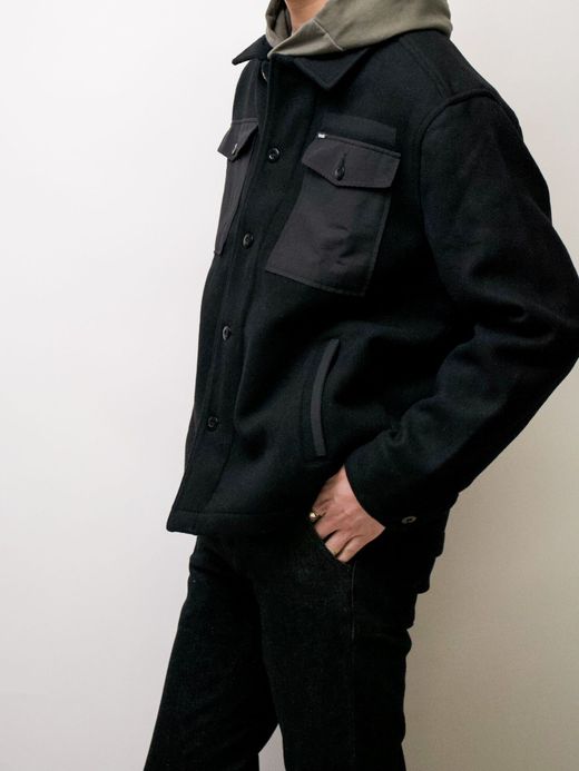 ROARK REVIVAL RJJ652 / "SHIPMAN" CPO SHIRTS JACKET / BLACK