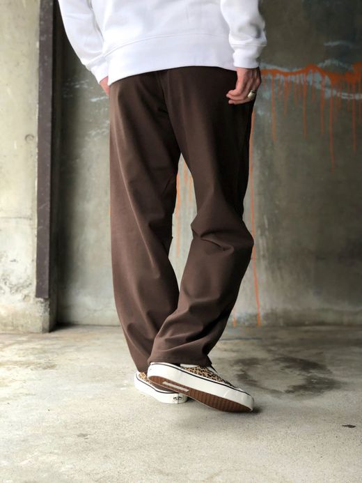 ROARK REVIVAL RPJ552 / WOOLY ST NEW TRAVEL PANTS - RELAX TAPERED / MOCCA