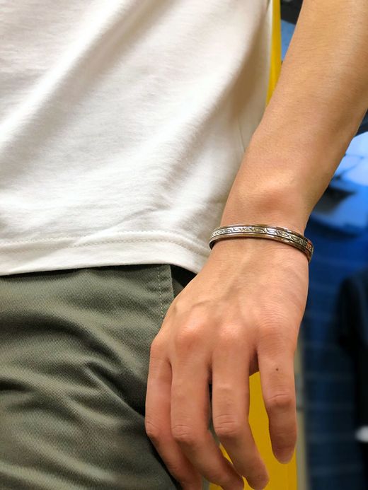 Indian Jewelry Wylie Secatero Silver&Copper Bangle / type B