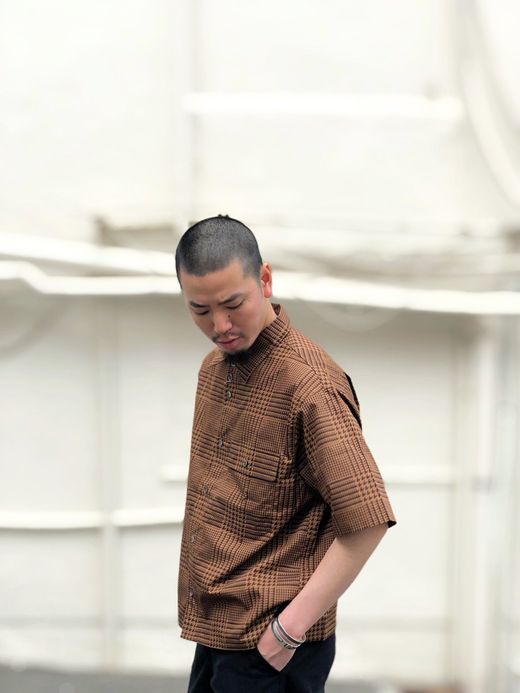 VOO VOO-919 / RELAX SUMMER SHIRTS / CAMEL GLENPLAID