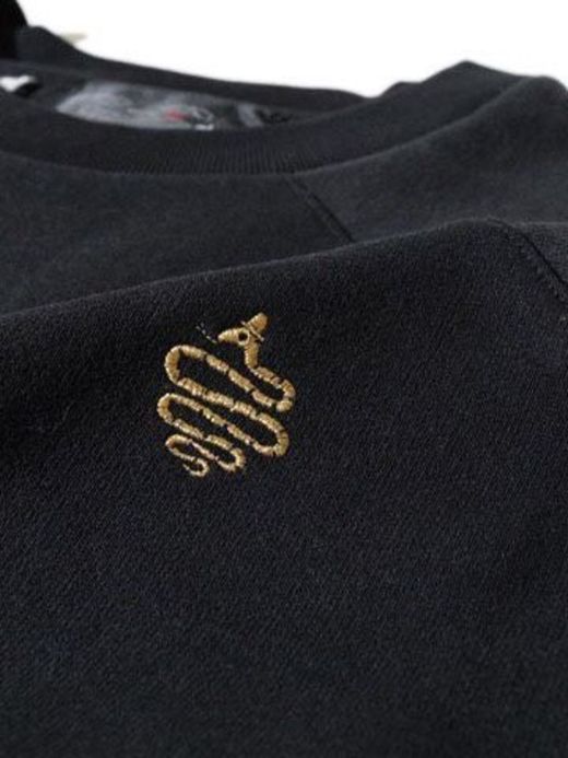 ALDIES A1404020 / SHOULDER SWITCHING BIG SWEAT / BLACK