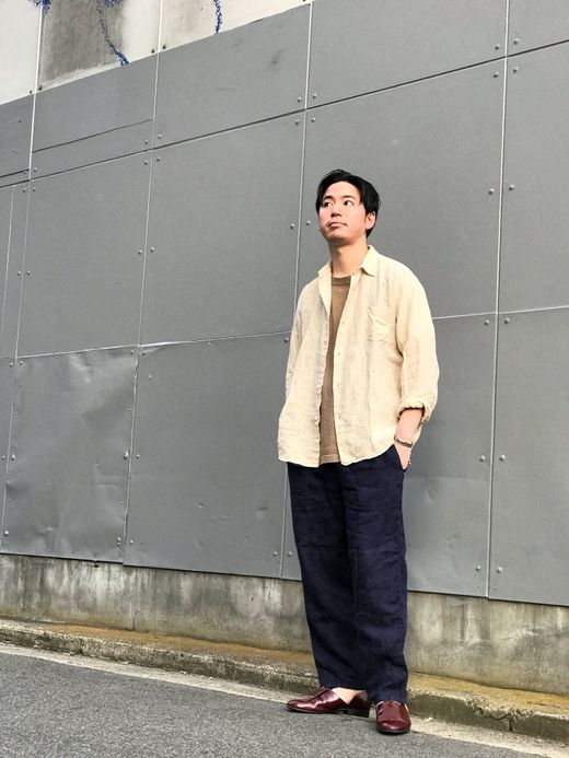  MP-20SP015 / VENICE LINEN JACQUARD PANTS / ネイビー