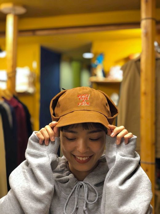 THE UNION TCH00084 / CLASSIC ONE CAP(W/EAR WARMER OF EMBROIDERY) / BROWN
