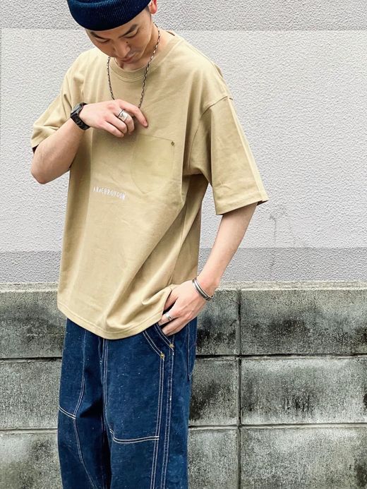 ANACHRONORM ANV-001 / ANACHROVOOM TEE / BEIGE