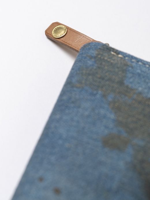 ANACHRONORM ANBB036 / DAMAGED DENIM LONG WALLET / INDIGO×NATURAL