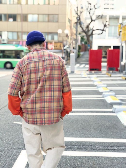 THE UNION TF00336 / ROLLUP CHECK SS SHIRTS / BEIGE
