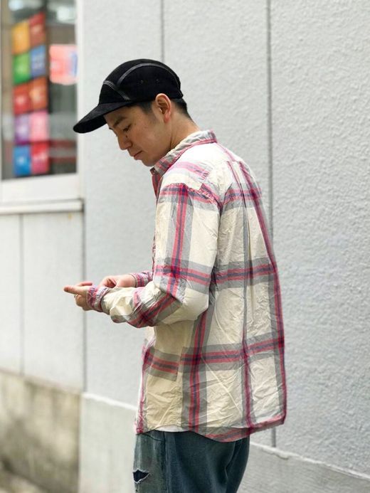 Spinner Bait 305TBC / タイプライタービッグチェックオグリシャツ / ホワイト