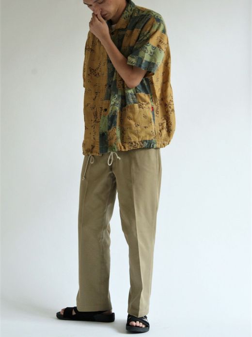 ANACHRONORM AN106 / S/S PATCH WORK COVERALL SHIRT / B.BEIGE