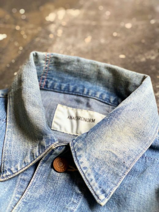 ANACHRONORM AN015W / 8oz DENIM JEAN JACKET / INDIGO AGING WASH 