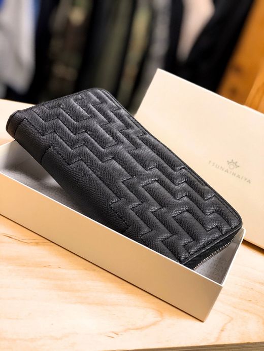 TSUNAIHAIYA FENOMENO ROUND ZIP WALLET(MAZE) / BLACK