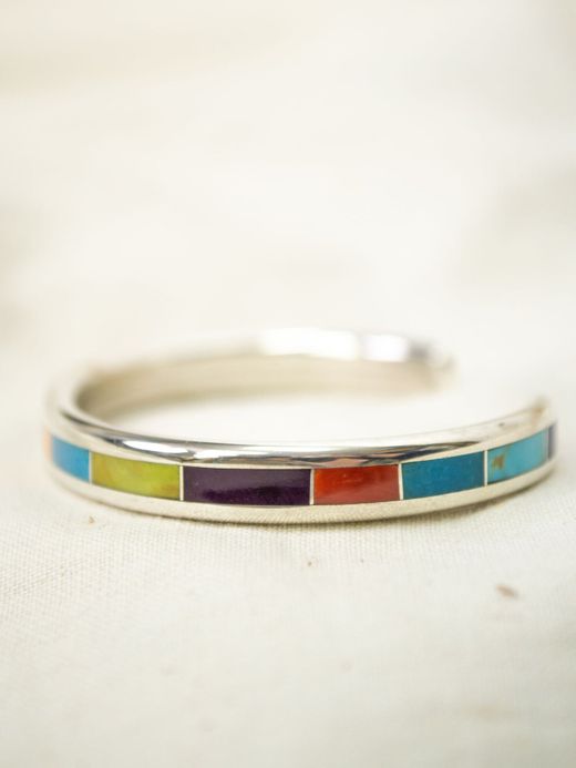Indian Jewelry LARRY LORETTO INLAY BANGLE / TYPE J