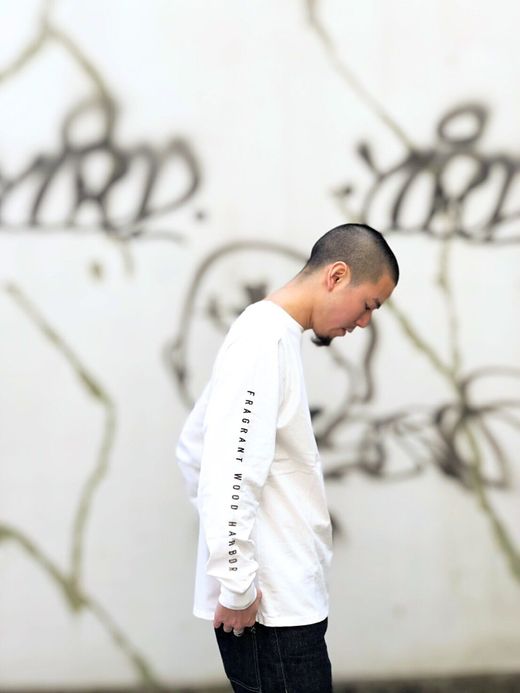 ROARK REVIVAL RLTJ504 / "H.K GALORE" L/S TEE / WHITE