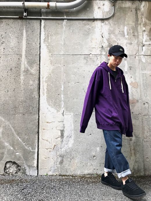ALDIES Ultra Large Zip Parka / purple