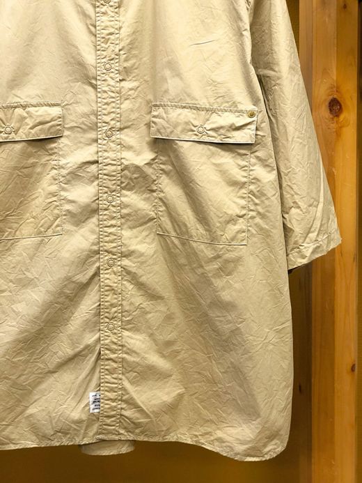 ANACHRONORM Ring Snap 1/2 Sleeve Shirt / beige