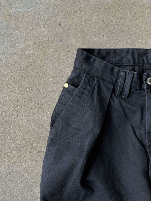 ANACHRONORM AN011 / TUCK WIDE TROUSERS / BLACK