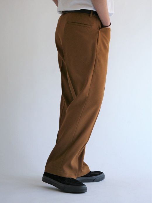 ANACHRONORM AN122 / CENTER PRESS STRAIGHT PANTS / CAMEL