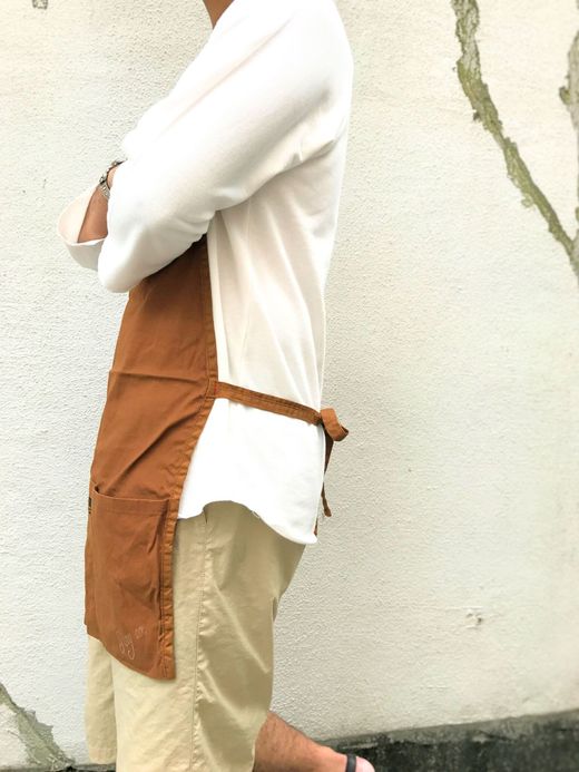  Vintage Duck Half Apron / brown