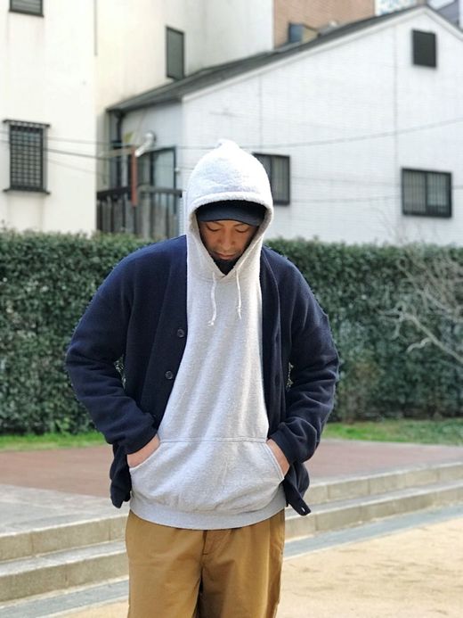 Spinner Bait 212LK / ローゲージストレッチカノコWフェイスカーディガン / ネイビー