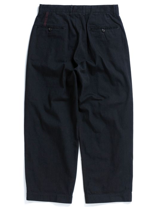 ANACHRONORM AN108 / DENIM TUCK WIDE TROUSERS / BLACK