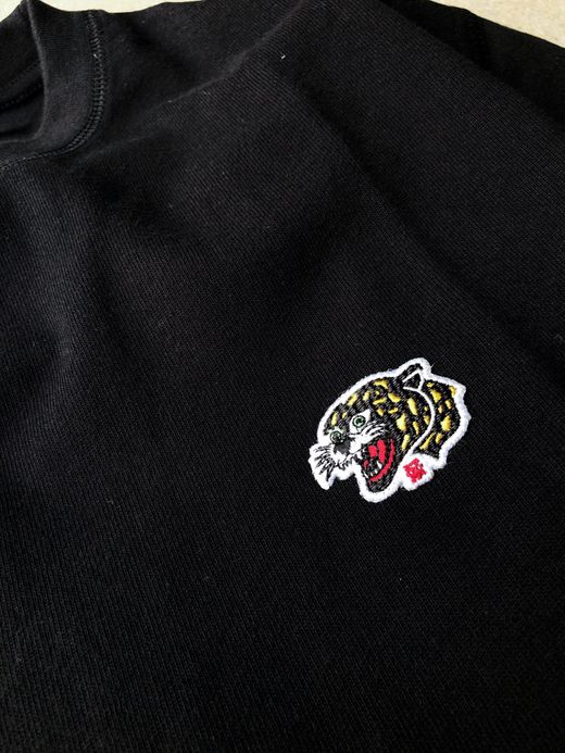 ROARK REVIVAL RTJHW521 / "TIGER HEAD" 9.3oz H/W TEE / BLACK