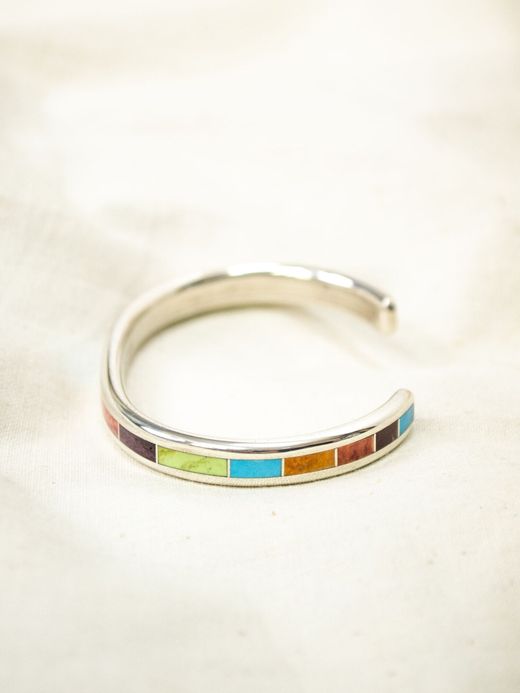 Indian Jewelry LARRY LORETTO INLAY BANGLE / TYPE D