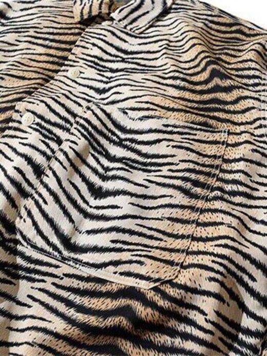 ALDIES A5003111 / LEOPARD SHIRT / BROWN