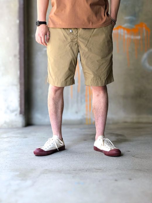 ANACHRONORM AN028 / FRONT FLAP EASY SHORTS / BEIGE
