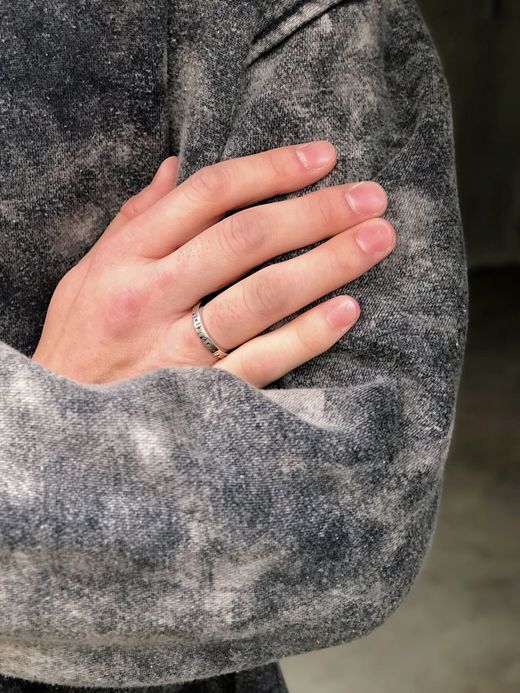 VOO VOO-A-024 / GEOMETRIC PATTERN RING / SILVER